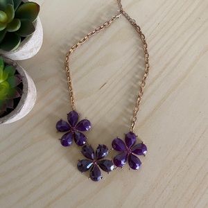 Purple Flowers Necklace